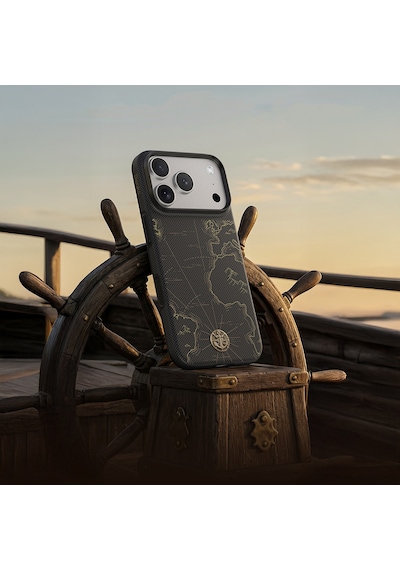 İphone 17 Pro Max Uyumlu Kılıf M-safeli Karbon Fiber Benks Armoredge Air Navigator Kevlar Kapak Siya Siyah