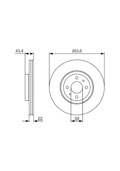 Fren Dıskı On Havalı 284.5 Mm 0986478810 Fıat : Doblo 06 Mar