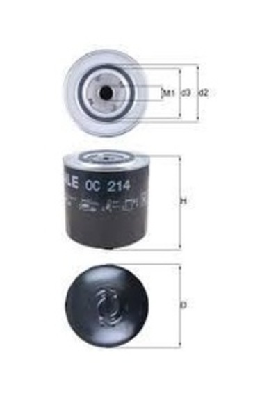 KNECHT OC214 Yağ Filtresi Transporter T4 90- 1.9D / 100 82-91 2.0D 2.0Td 2.4D A6 94-97 2.5 TDI