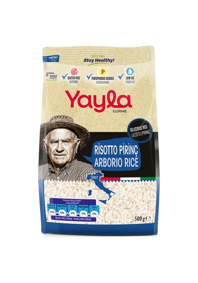 Yayla Gurme Risotto Pirinç 500 G - 5 Adet Tarı