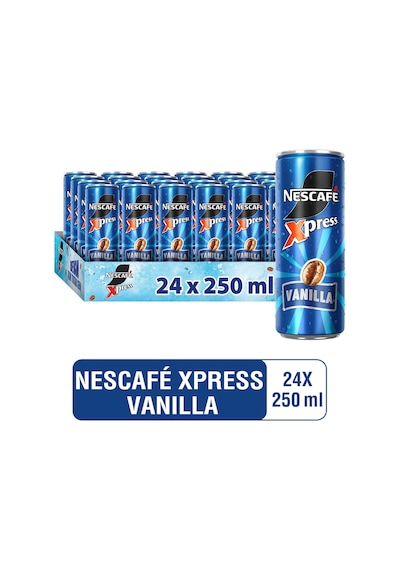 Nescafe xpress Vanilla / Vanilya Original Soğuk Kahve 250 ML x 24 Adet