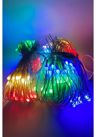 Ağ Led Işık 3x3 File Ağ Perde Led Işık Rgb Animasyonlu Eklemeli Örümcek Ağı Işığı Yılbaşı Süsü RGB