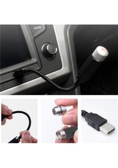 Araç Içi Usb Tavan Led Aydınlatma Disko Işık Star Light