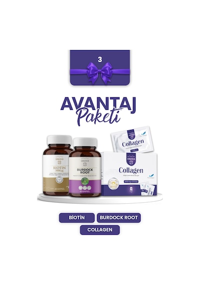Erbatab Avantaj Paketi 3 (Kollajen, Biotin, Dulavratotu)