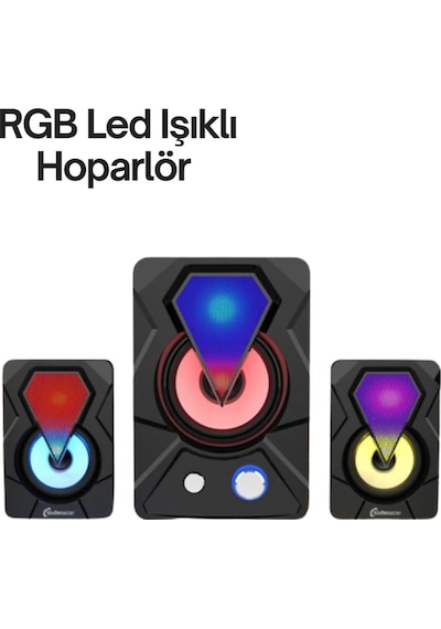 Mey İthalat Renkli Led Işıklı Hoparlör