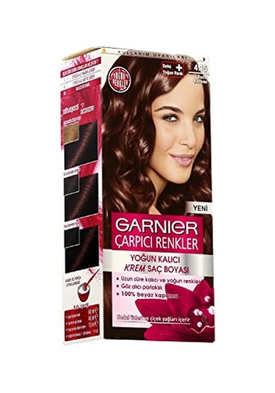 Garnier Çarpıcı Renkler Yoğun Kalıcı Saç Boyası No 4.15 Buzlu Kestane