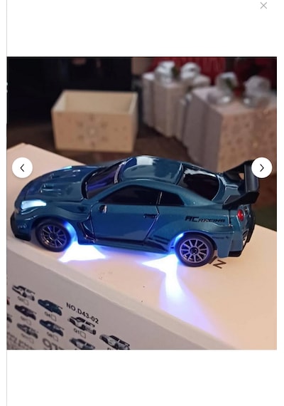 Pasifik Toys 1:43 Kumandalı Mini Metal Şarjlı Nissan Gtr 4wd Mavi Renk