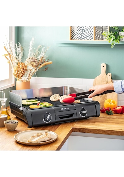 Tefal Family Grill 2400 W Termostatlı 2 Pişirme Yüzeyli İç/Dış Mekân Izgarası