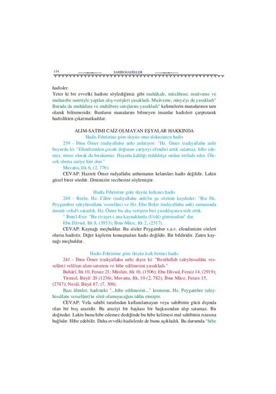 Asr-ı Saadet Hadis Diye Bilinenlerden Ayıklanmış Sahih Hadisler