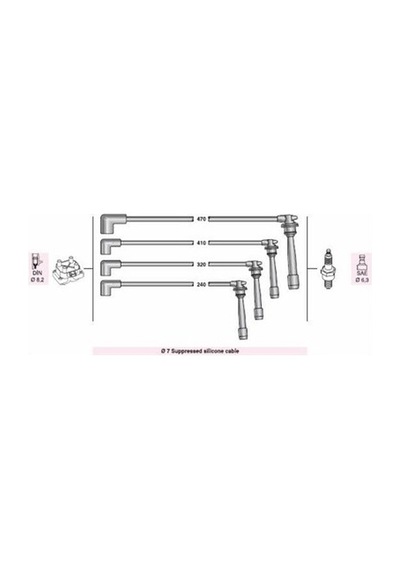 Buji- Kablosu Era 1400-1600 16v 2006-accent Gl / Getz 1400 2005-06-admıre 1600 2003-05 Netex Ntx Sp0
