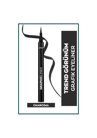 Avon Graphic Liner Keskin Uçlu Likit Eyeliner Charcoal