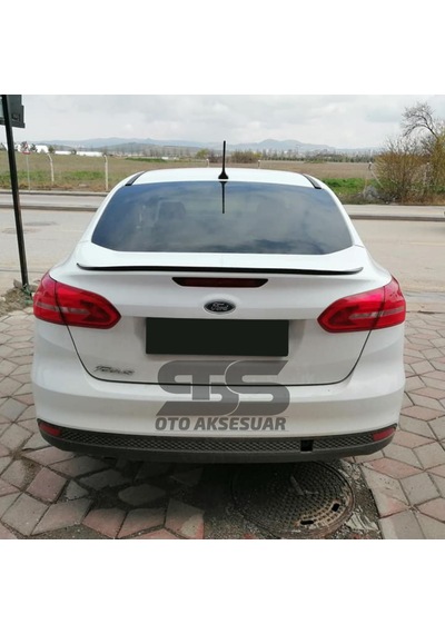 Sts Oto Aksesuar Ford Focus (2012-2018) 3, 3.5, 4 Sedan Kasa Bagaj Üstü Spoiler Piano Black (Parlak Siyah)