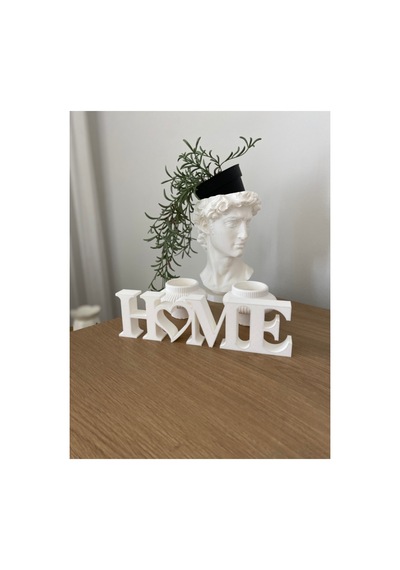 Home Dekoratif Yazı, Ev Süsü, Masa Üstü Dekor, Dekoratif Ev Aksesuarı 22x6 Cm Beyaz - 832790157
