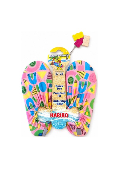 Haribo Lisanslı Geometrik Desenli Kız Çocuk Deniz Ayakkabısı Pembe