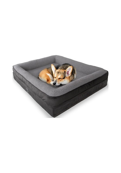 Felix Köpek Yatağı Antrasit Orta 75x95 Cm, Visco Sünger,%100 Su Geçirmez Alez, Çıkarılabilir Yıkanabilir Kılı