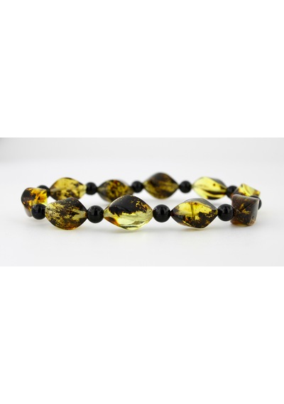 Kehribar Bileklik Özel Tasarım Ambergold Blk23-37 Çok Renkli
