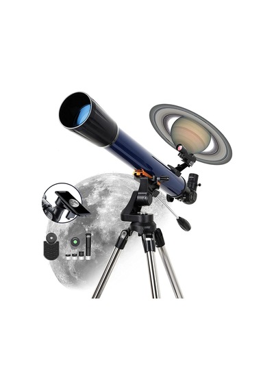 70/700 Refraktör Teleskop Astronomi Profili 525x Büyütme Yıldızlı Teleskop