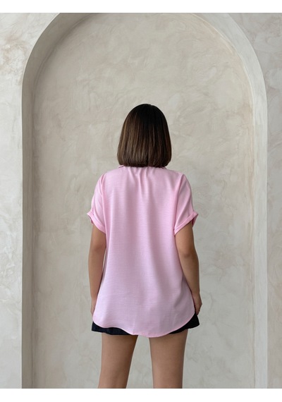 Verymoda Çiçek Detaylı Gömlek D2890 Pembe