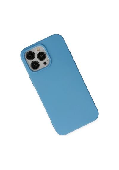 Apple İphone 14 Pro Kılıf Nano İçi Kadife Silikon - Mavi 0.2M-Çok Renkli
