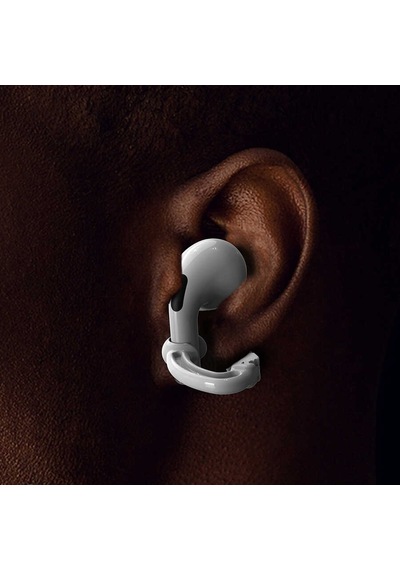 Apple AirPods Uyumlu Zore Earhook Kulaklık Tutucu Aparat Siyah