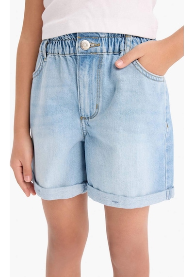 Defacto Paperbag Jean Şort Kız Çocuk B8113a826smnm39 Mavi-nm39