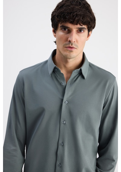 D'S Damat Ds Damat Slim Fit Haki Örme Gömlek 6hf02g801281m Çok Renkli D'S Damat Ds Damat Slim Fit Haki Örme Gömlek 6hf02g801281m Çok Renkli