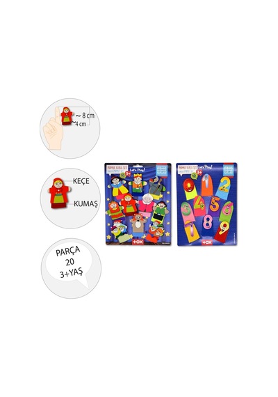 2 Set - 20 Parça Tox Masal Kahramanları Ve Rakamlar Parmak Kukla