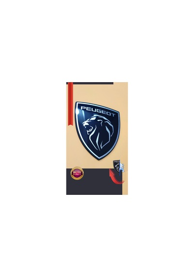 Peugeot Yeni Aslan 3d Kabartmalı Logo Ön Izgara 2008 5008 3008 2