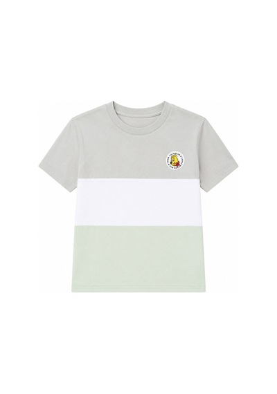 Haribo Lisanslı Renk Bloklu Çocuk T-shirt Şort Takım Gri