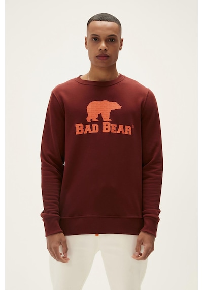 Bad Bear Logo Crewneck Erkek Sweatshirt-25278 - Kahverengi