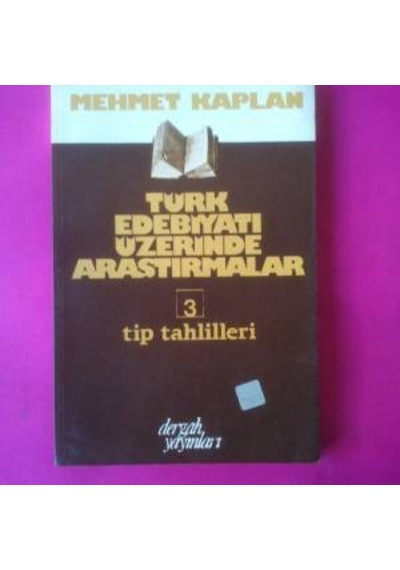 Türk Edebiyati Üzerinde Araştirmalar Cilt 3 Mehmet Kaplan