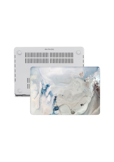 Apple Uyumlu MacBook Air Kılıf HardCase Touch ID A1932 A2179 A2337 Marble10NL