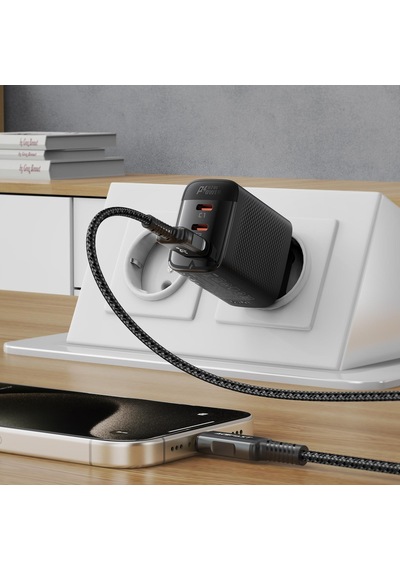 Acefast Pd67w Destekli 2xusb-c+1xusb-a Çıkışlı Hızlı Şarj Cihazı - A108