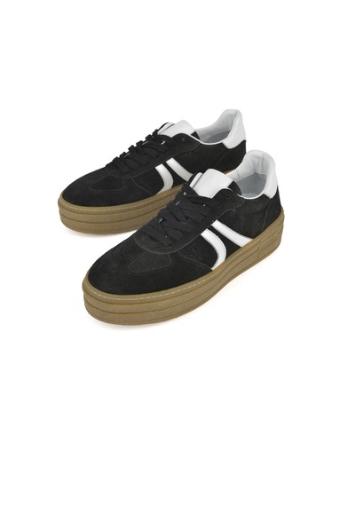 Ziya, Kadın Hakiki Deri Sneaker 1431000z6640 Siyah Siyah