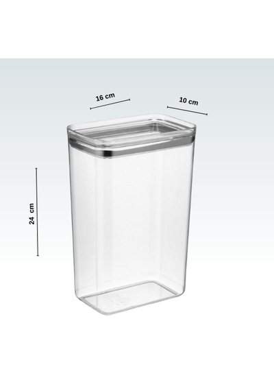 Wniltuglobal 3100 ML Chef Food Box Dikdörtgen Saklama Kabı Şeffaf