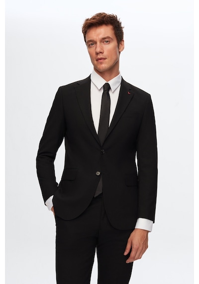 D'S Damat Slim Fit Düz Likralı Esnek Mono Yaka Çift Yırtmaçlı Astarlı Takim Elbise Siyah D'S Damat Slim Fit Düz Likralı Esnek Mono Yaka Çift Yırtmaçlı Astarlı Takim Elbise Siyah