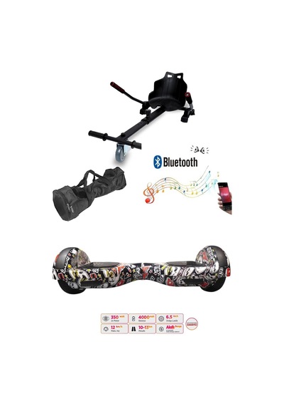 Citymate Elektrikli Kaykay Hoverboard Akıllı Denge 6.5 Inch + Hoverkart + Çanta Extrem Paket D14