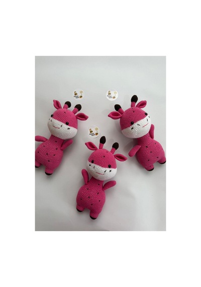 Adenya Sepeti Amigurumi Örgü Zübük Oyun-uyku Akradaşı-28 Cm-pembe