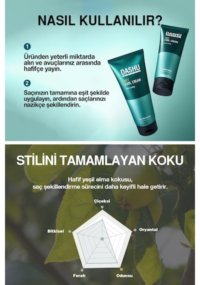 Islak Görünüm Sunan, Dalgaları Belirginleştiren Saç Şekillendirici Krem Dashu Daily Wet Curl Cream