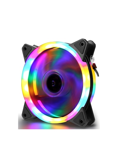 Rgb Led Işıklı Rainbow Kasa Soğutucu Fan 12 CM