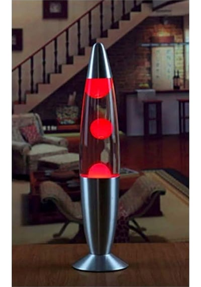 Büyük Boy Lav Lambası Lava Lamp 41 Cm -415 Kırmızı