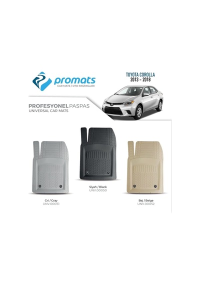 Bermot Toyota Corolla 2013-2018 Paspas Profesyonel 4d Bej