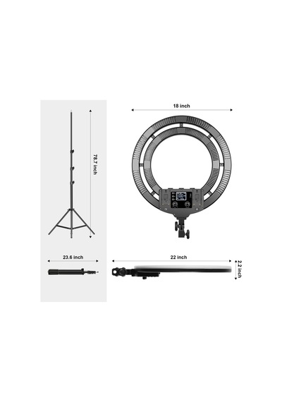 Gvm Ring 18 50w Rgb & Bi-color Led Soft Çift Ring Işık