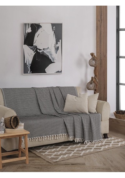 Battaniye Pamuk Piramid 180x200 Cm Siyah