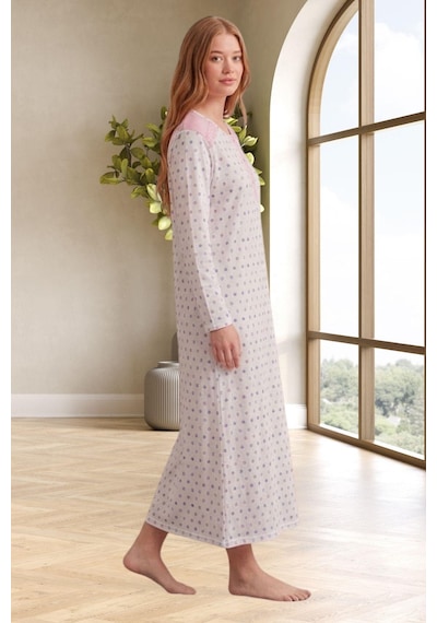 Mecit Pijama Mecit 6356 Pembe Büyük Beden Kadın Gecelik