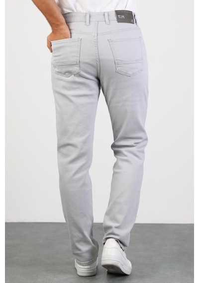 HLT Jeans Erkek Gümüş Gri Regular Likralı Esnek Kot Pantolon 001