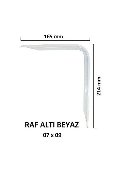 Metal Boyalı Lüx Beyaz Raf Altı 7x9 - (2 Adet)