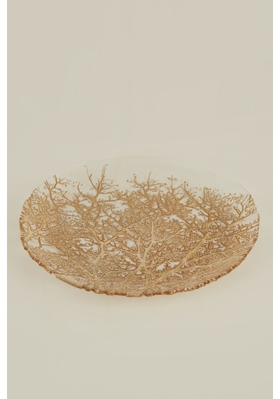 Karaca Home Autumn Dekoratif Tabak Gold