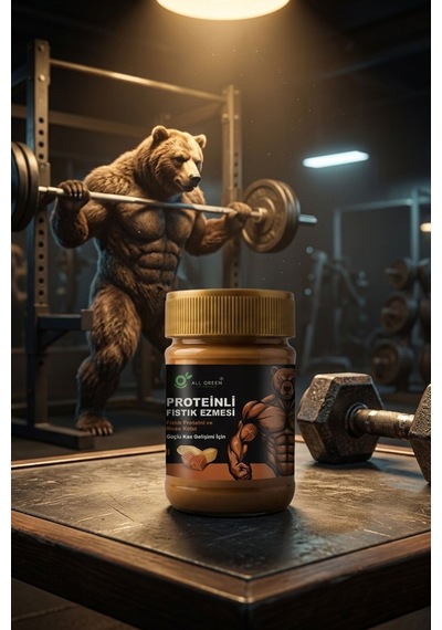 Proteinli Fıstık Ezmesi Karamel Fıstık Proteini, Maca Kökü Tozu İle 325 Gr