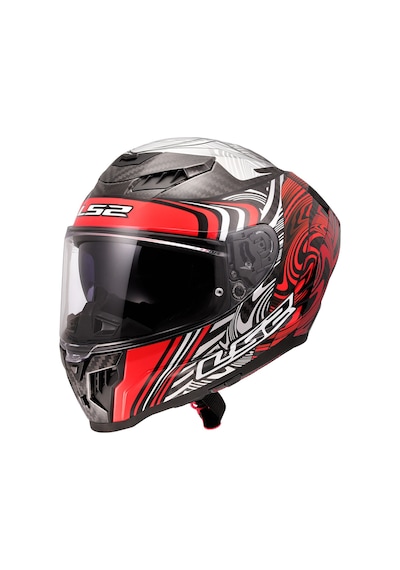 Ls2 Dragon Karbon Enthum Kask Kırmızı